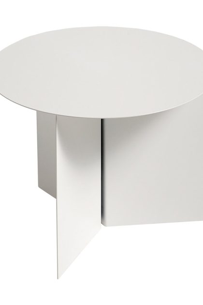 Hay slit soffbord Ø45 cm white