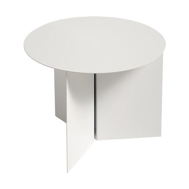 Hay slit soffbord Ø45 cm white