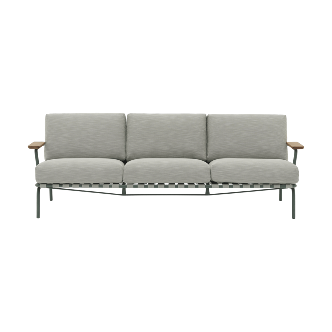 Muuto settle 3-sits soffa ribbed weave 2 dark green