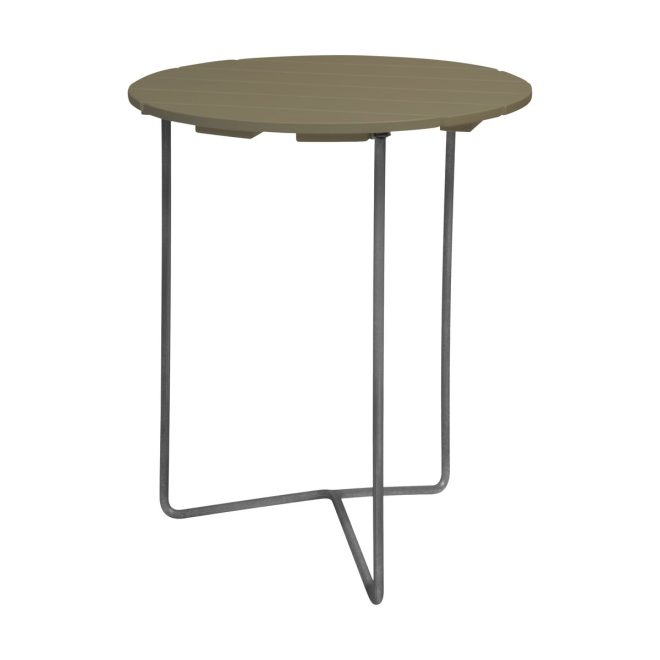 Grythyttan stålmöbler table 6b bord Ø60 cm ljusgrön ek-galvaniserad stål