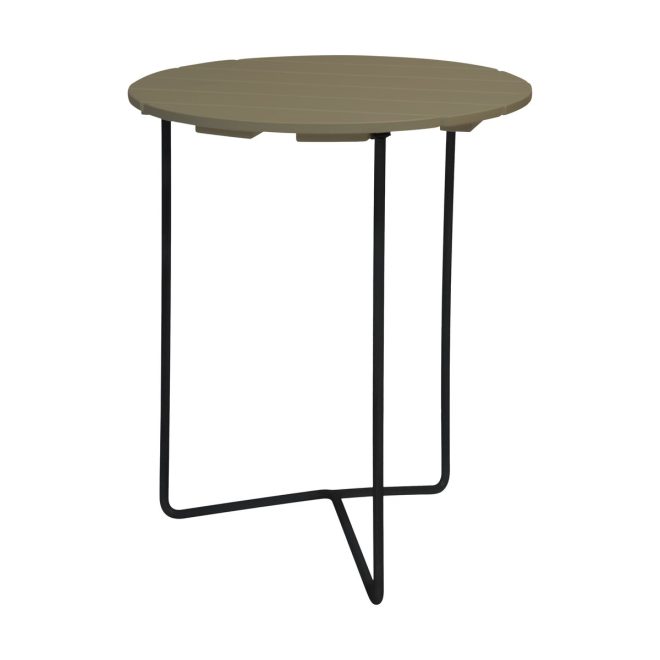 Grythyttan stålmöbler table 6b bord Ø60 cm ljusgrön ek-svart