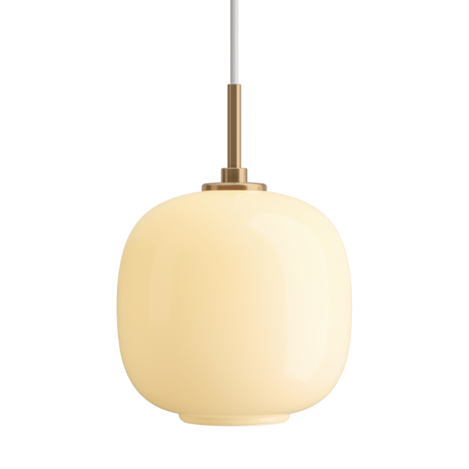 Louis poulsen vl45 radiohuspendel Ø17,5 cm brass-pale yellow glass
