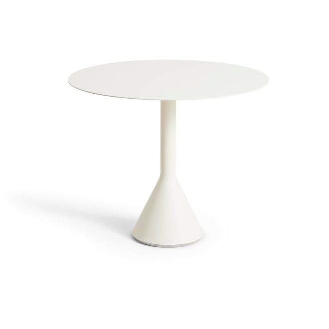 Hay palissade cone runt cafébord cream white, Ø90 cm
