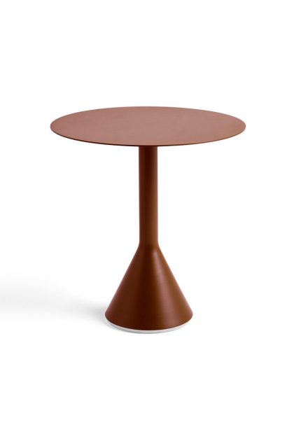 Hay palissade cone runt cafébord iron red, Ø70 cm