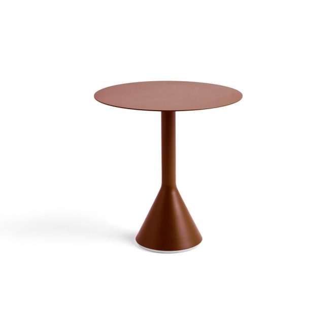 Hay palissade cone runt cafébord iron red, Ø70 cm
