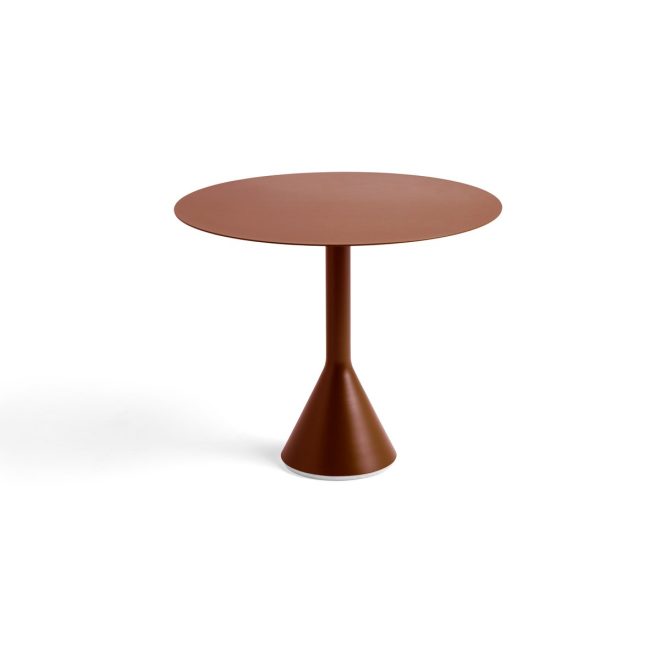 Hay palissade cone runt cafébord iron red, Ø90 cm