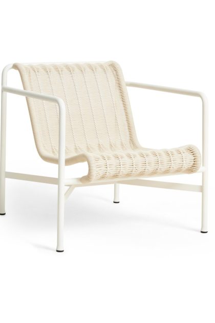 Hay palissade cord low loungefåtölj cream white