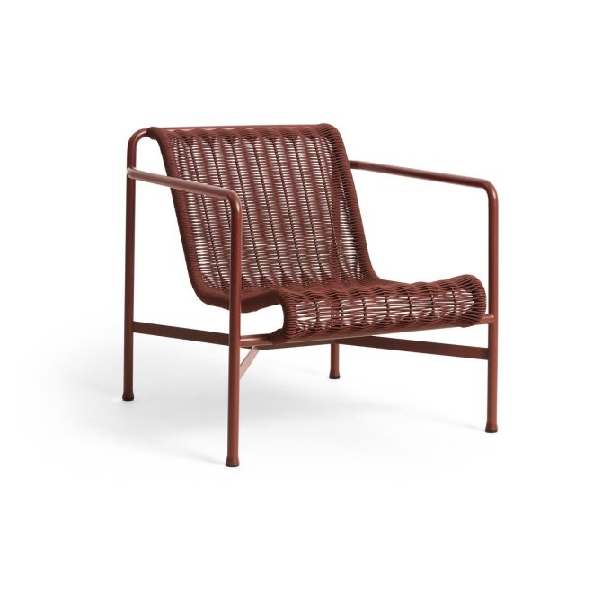 Hay palissade cord low loungefåtölj iron red