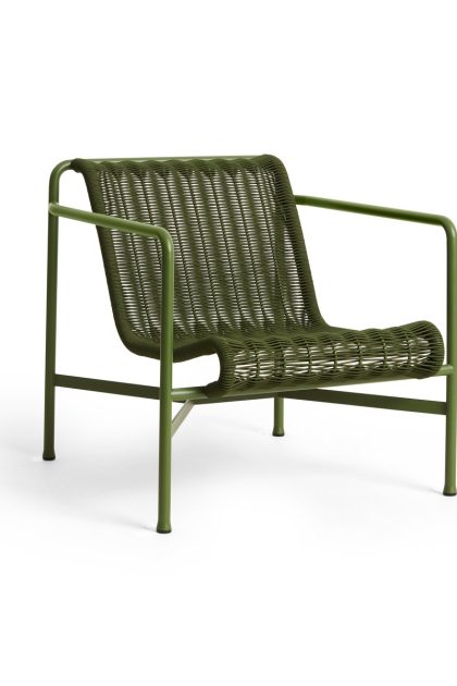 Hay palissade cord low loungefåtölj olive