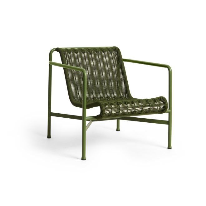 Hay palissade cord low loungefåtölj olive