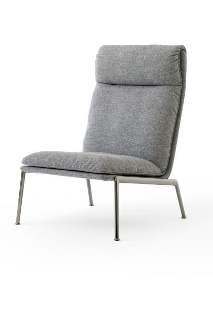 &tradition muno ln16 high back loungefåtölj dark chrome-hallingdal 0126
