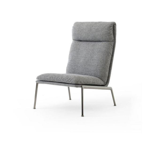 &tradition muno ln16 high back loungefåtölj dark chrome-hallingdal 0126
