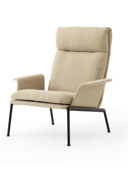 &tradition muno ln17 high back loungefåtölj warm black-clay 0007