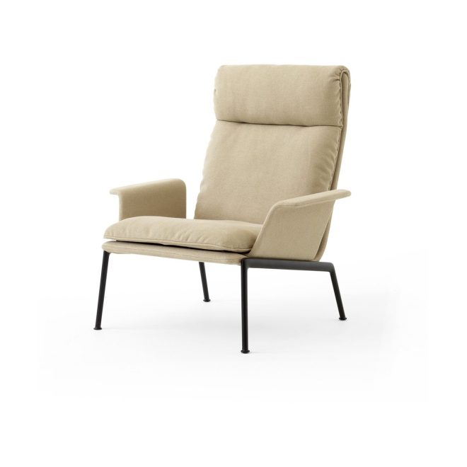 &tradition muno ln17 high back loungefåtölj warm black-clay 0007