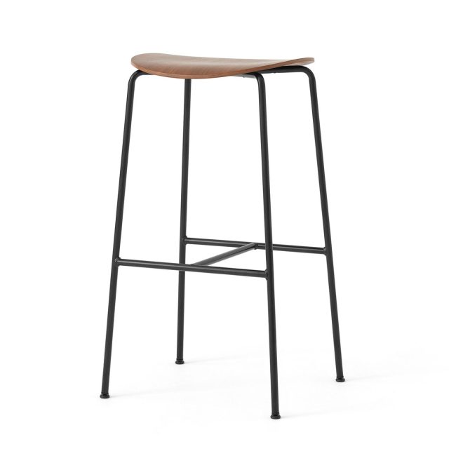 &tradition pavilion av38 barpall 79 cm black-lacquered walnut