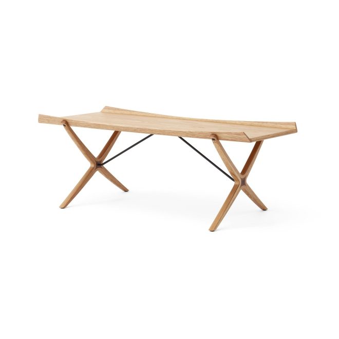 &tradition x hm13 soffbord 61x120 cm lacquered oak-walnut inserts