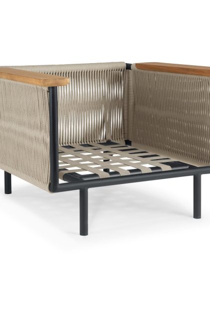 Ethnicraft corbey outdoor loungestol aluminium black