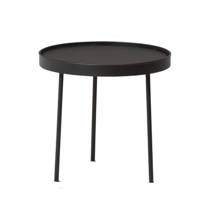 Northern stilk soffbord svart medium Ø44 cm h:42 cm