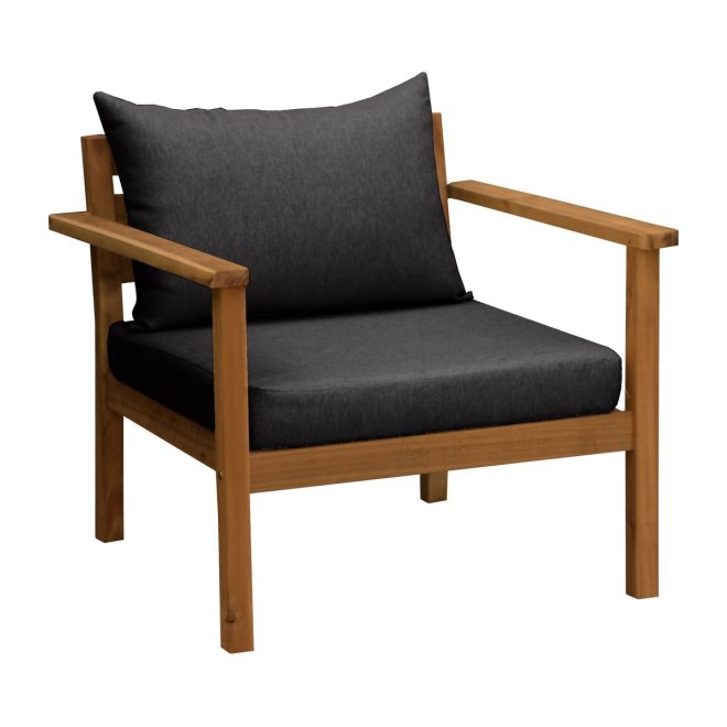 1898 stockaryd loungefåtölj teak/dark grey
