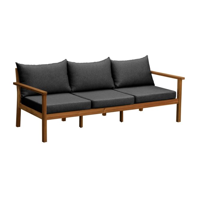 1898 stockaryd soffa 3-sits teak/dark grey