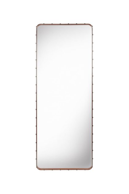 Gubi adnet rektangulär spegel brown, large