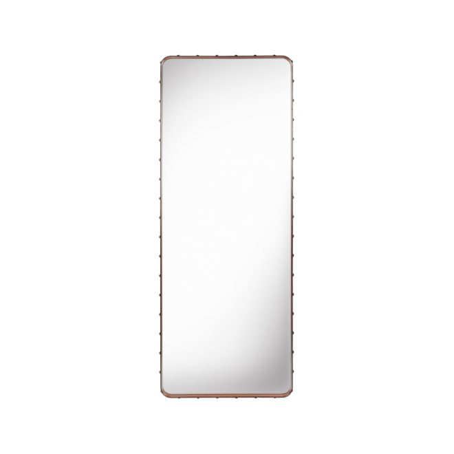 Gubi adnet rektangulär spegel brown, large