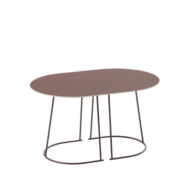 Muuto airy soffbord ovalt plum, nanolaminat, small