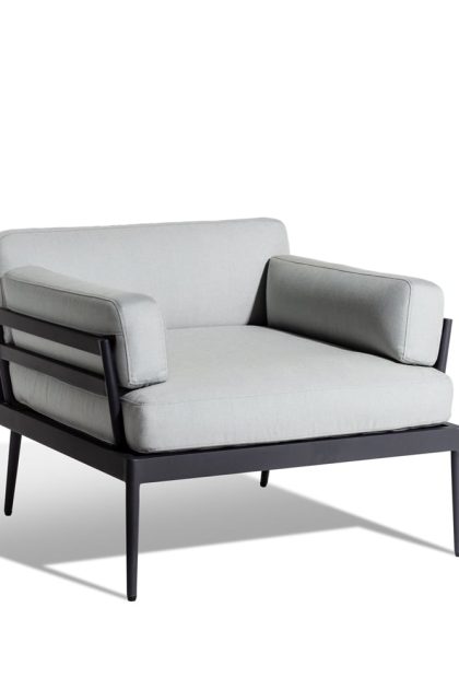Skargaarden anholt loungefåtölj sunbrella natté grey storm-mörkgrå aluminium ram