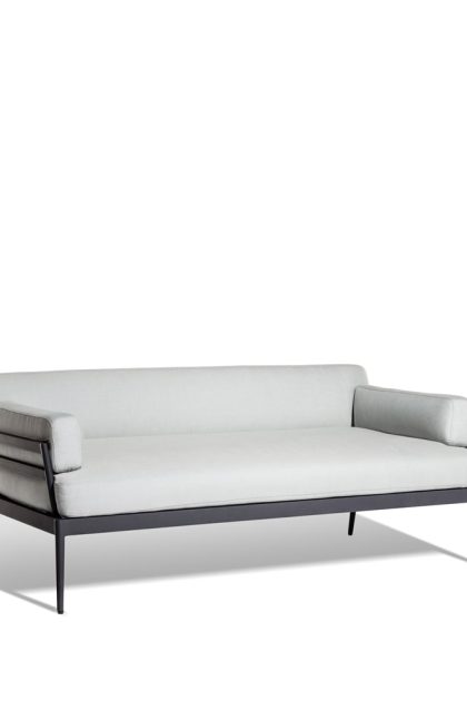 Skargaarden anholt soffa sunbrella natté grey storm-mörkgrå aluminium ram