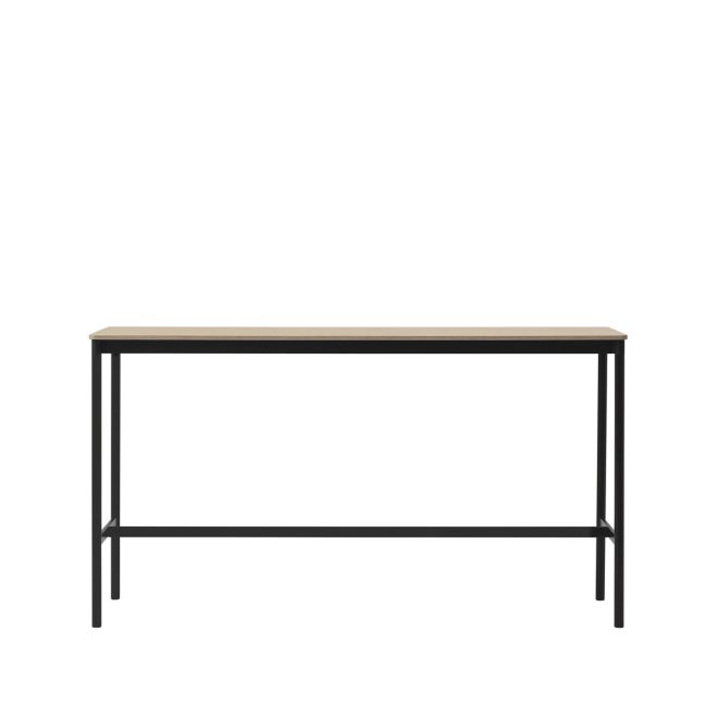 Muuto base high barbord oak, svart stativ, plywoodkant, b50 l190 h105