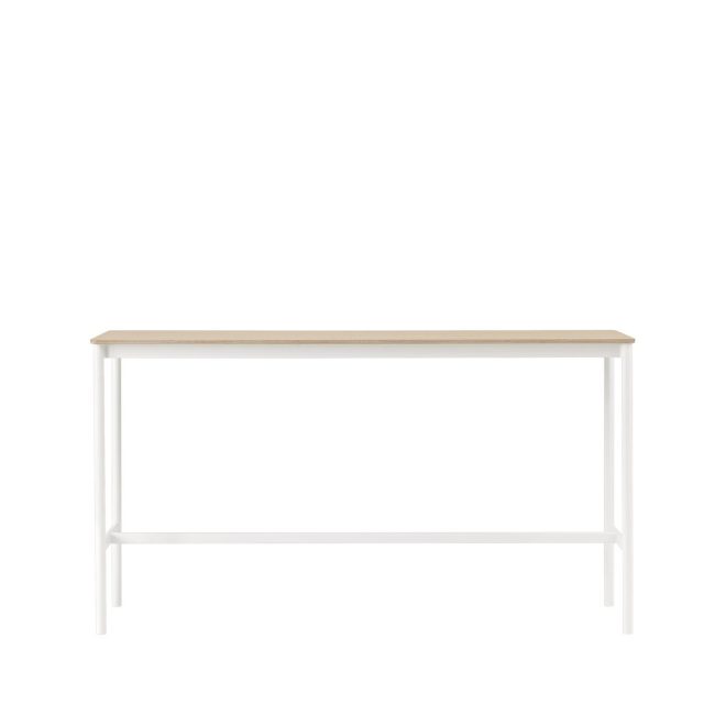 Muuto base high barbord oak, vitt stativ, plywoodkant, b50 l190 h105