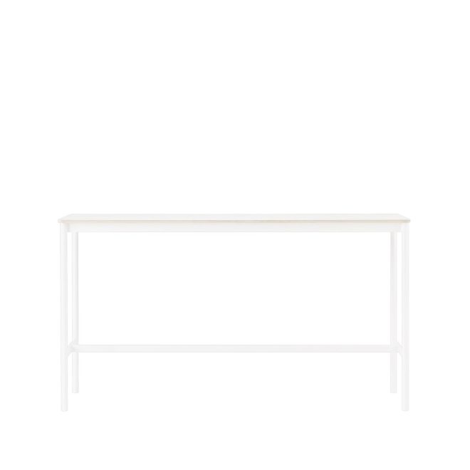 Muuto base high barbord white laminate, vitt stativ, plywoodkant, b50 l190 h105