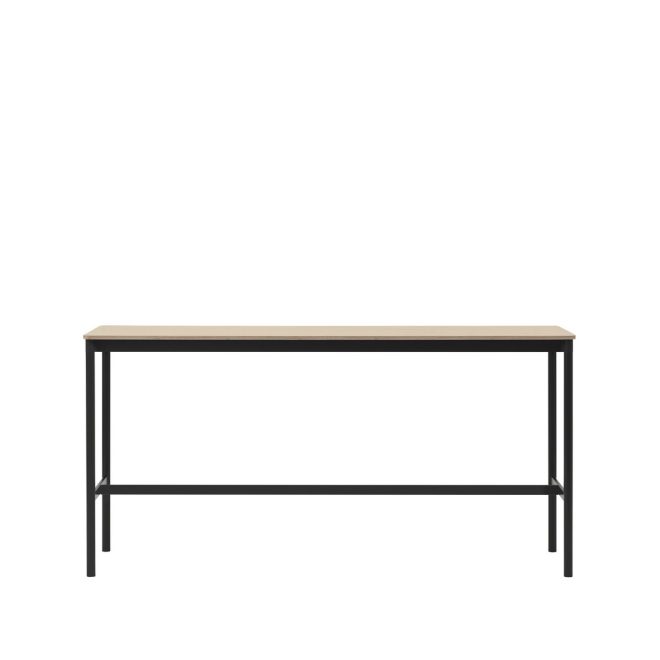 Muuto base high barbord oak, svart stativ, plywoodkant, b50 l190 h95
