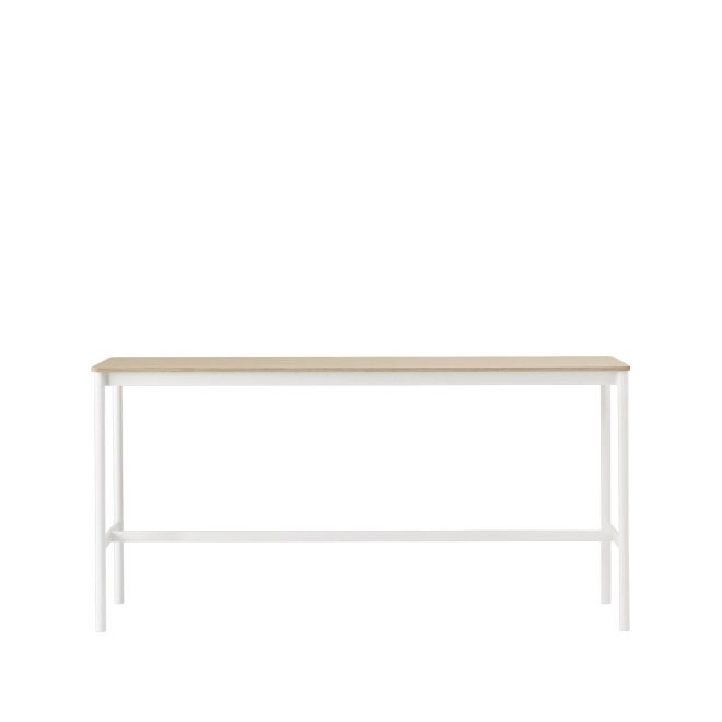 Muuto base high barbord oak, vitt stativ, plywoodkant, b50 l190 h95