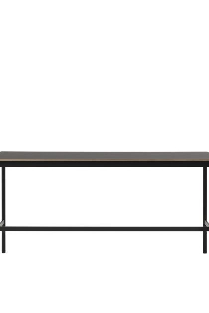 Muuto base high barbord black linoleum, svart stativ, plywoodkant, b85 l190 h95