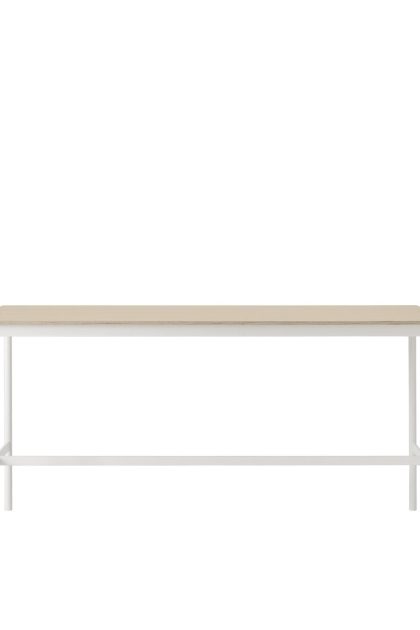 Muuto base high barbord oak, vitt stativ, plywoodkant, b85 l190 h95