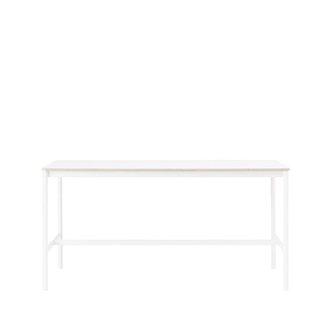 Muuto base high barbord white laminate, vitt stativ, plywoodkant, b85 l190 h95