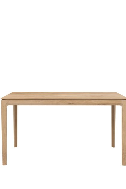 Ethnicraft bok matbord med iläggsskiva oak wax oil 90x140/220 cm