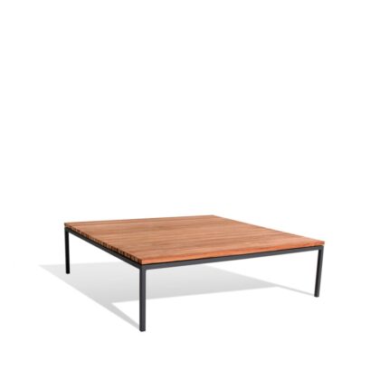 Skargaarden bönan loungebord teak, large, mörkgrå aluminium ram