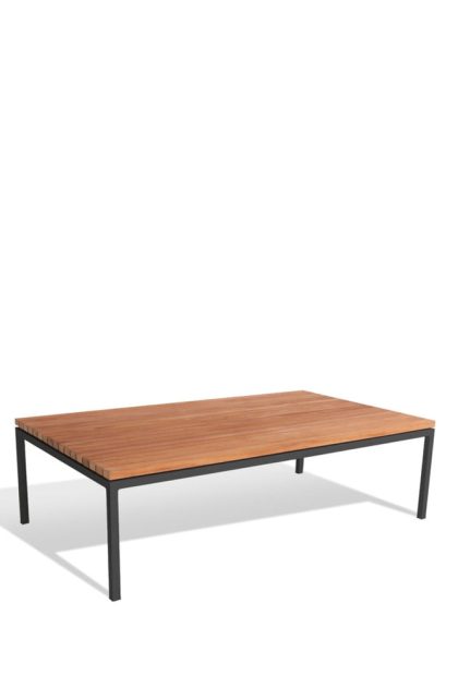 Skargaarden bönan loungebord teak, small, mörkgrå aluminium ram