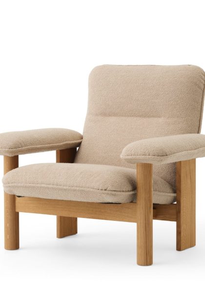 Audo copenhagen brasilia fåtölj oiled oak-bouclé 02 beige
