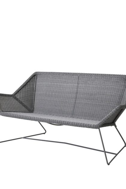 Cane-line breeze soffa 2-sits weave light grey