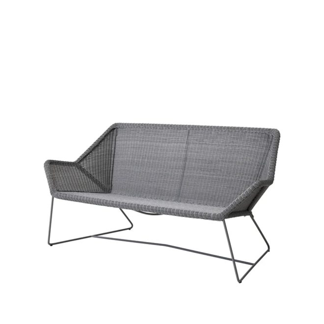 Cane-line breeze soffa 2-sits weave light grey
