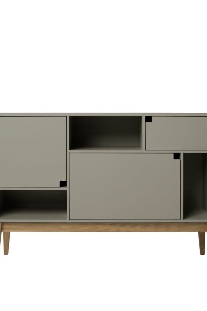 Zweed citti 6x3 skåp mole grey-stativ i ek mattlack