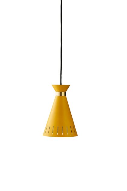 Warm nordic cone pendel honey yellow