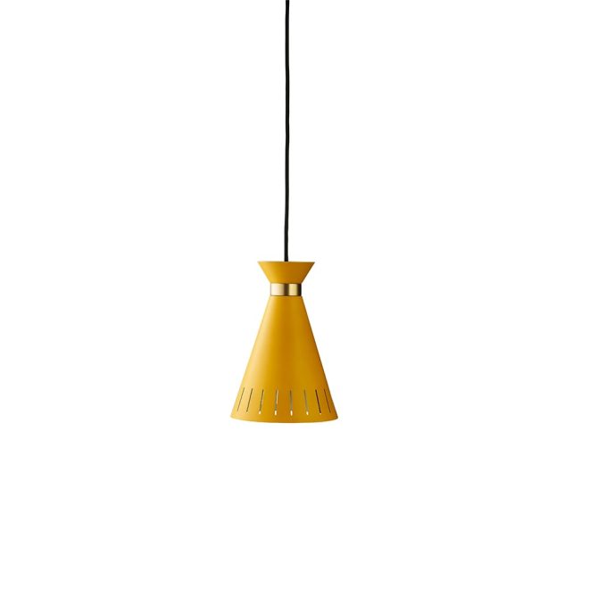 Warm nordic cone pendel honey yellow