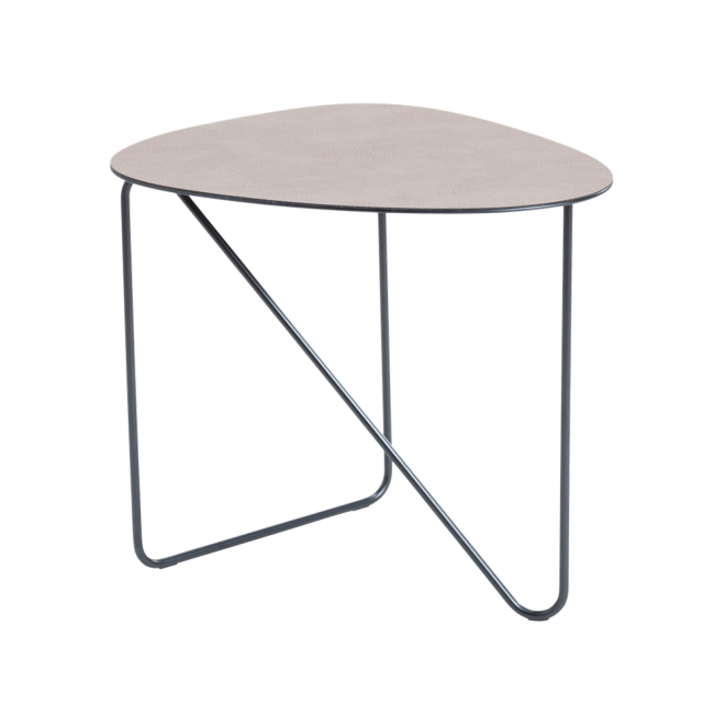 Lind dna curve soffbord läder warm grey, bull, l
