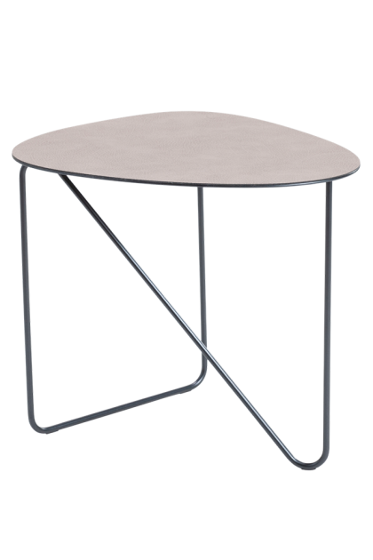 Lind dna curve soffbord läder warm grey, bull, m