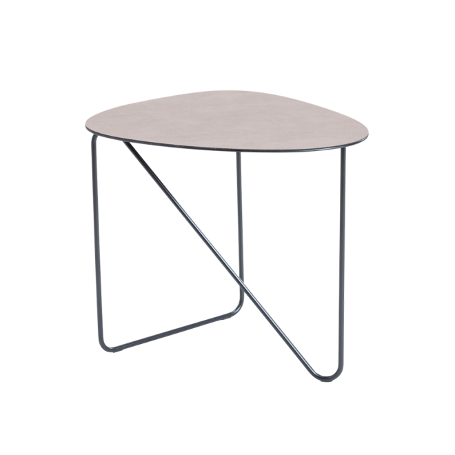 Lind dna curve soffbord läder warm grey, bull, m