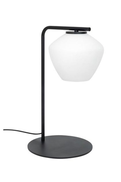 Konsthantverk dk bordslampa svart/opal